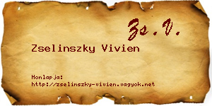 Zselinszky Vivien névjegykártya